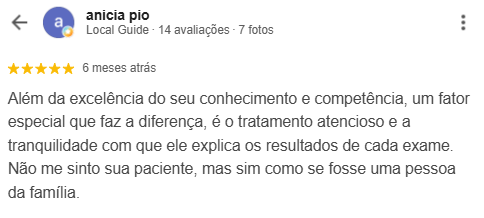 Avaliação de paciente