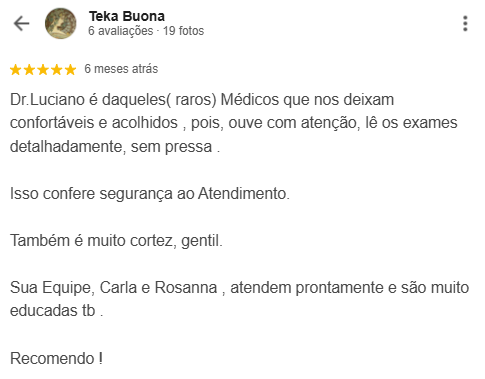 Avaliação de paciente